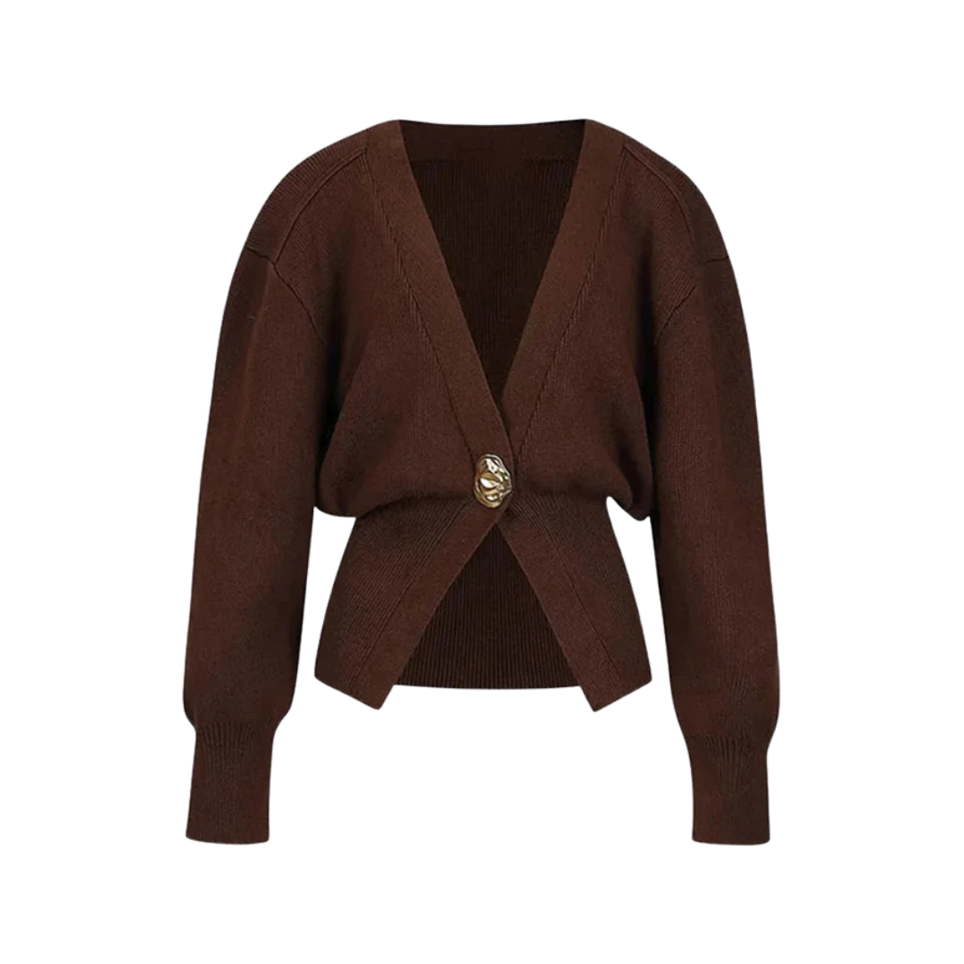 Revere™| Elegant Cardigan with Gold Button Closure