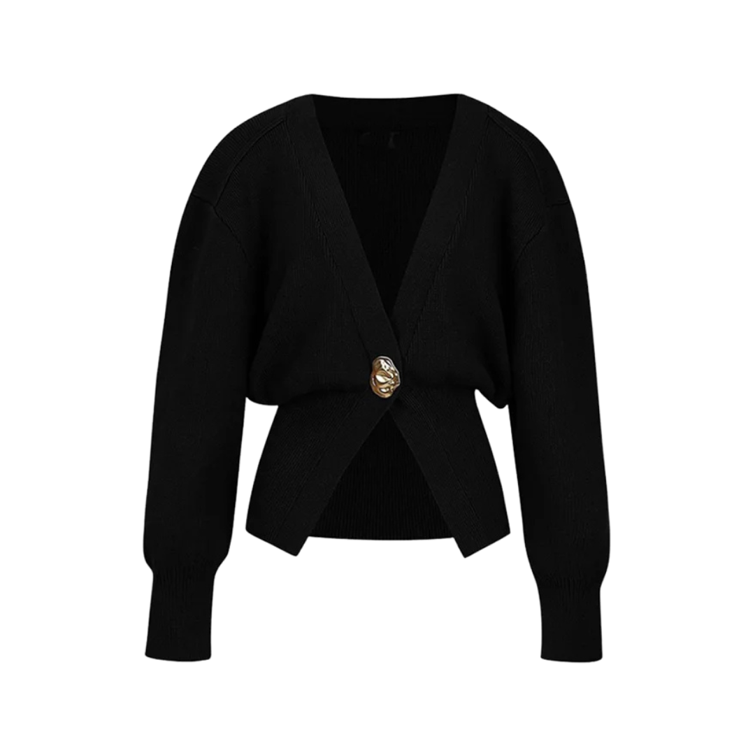 Revere™| Elegant Cardigan with Gold Button Closure