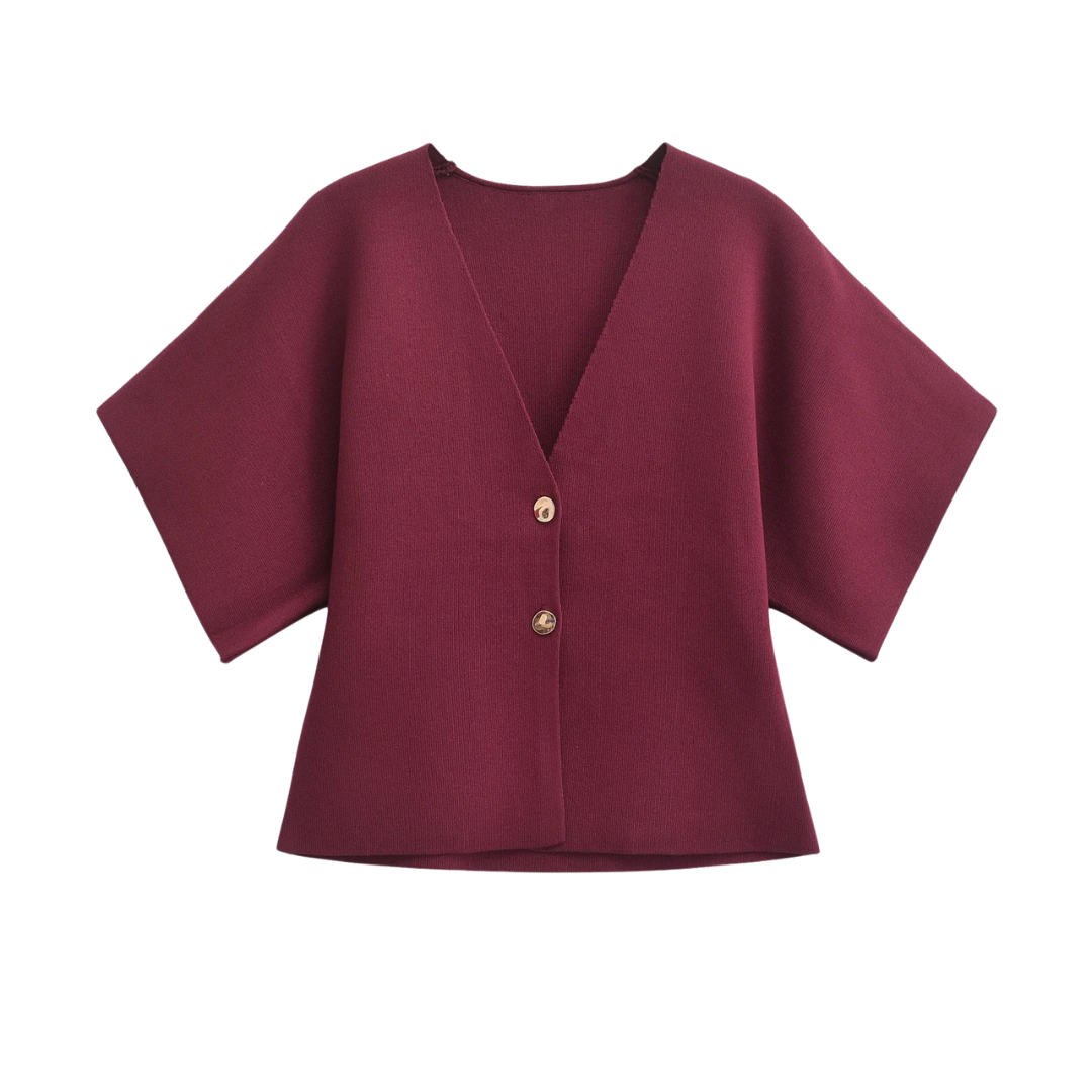 Revere™ l Chic Minimalist Buttoned Blouse