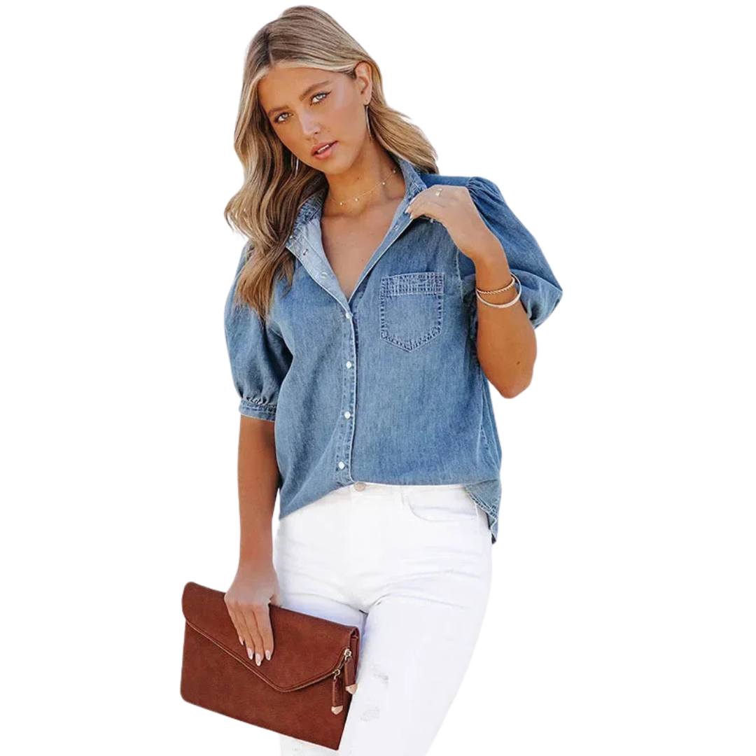 Revere™ | Casual Denim Blouses