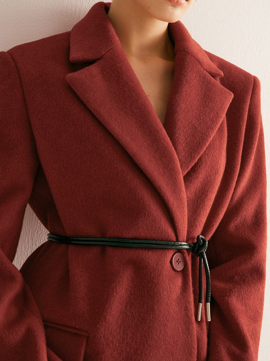 Revere™ | Red belted blazer