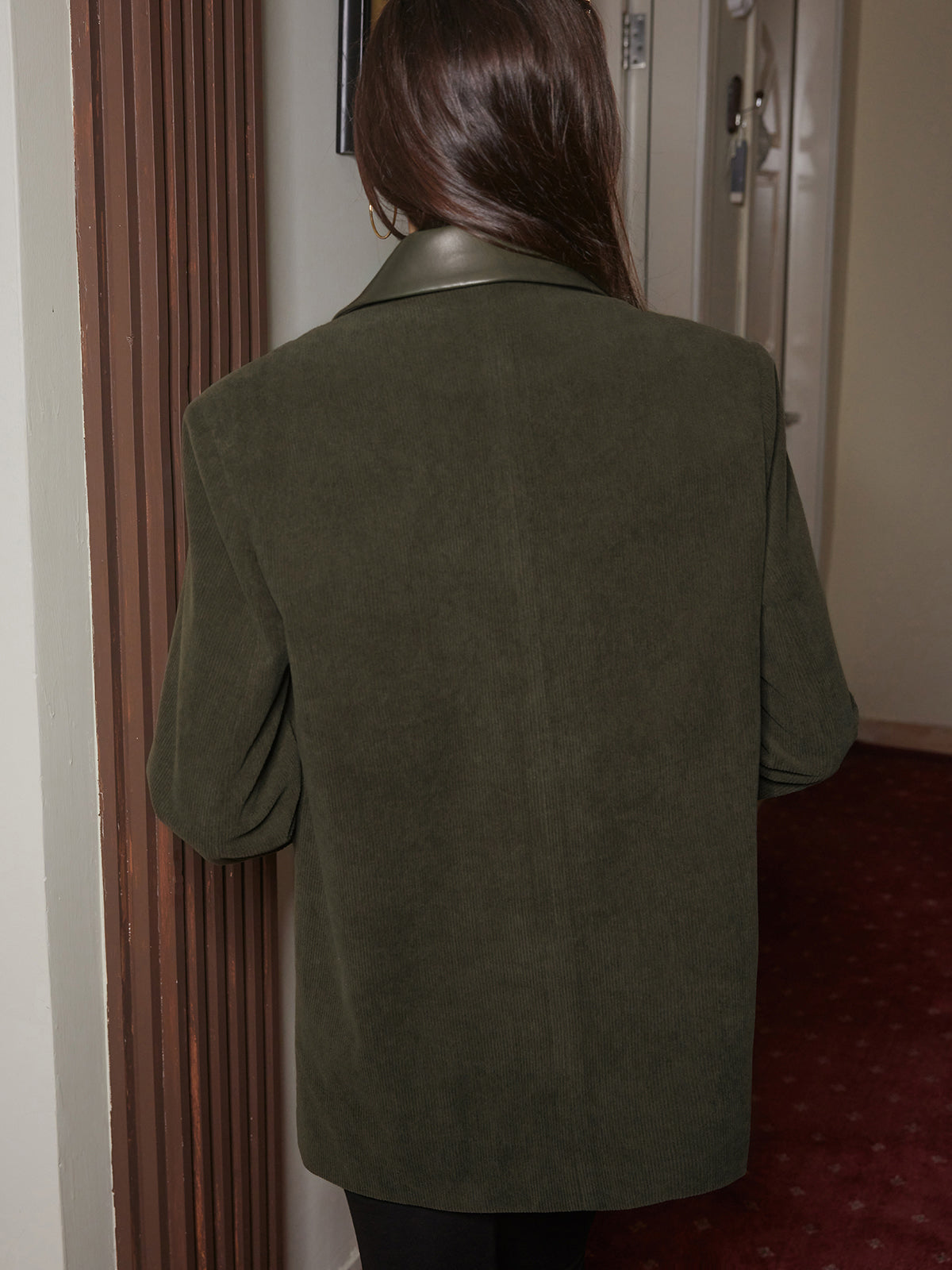 Revere™ | Leather green blazer